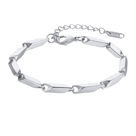 Fenico Accessories ArrowLink Jr. - Mens Geometric Rhombus Link Chain Bracelet