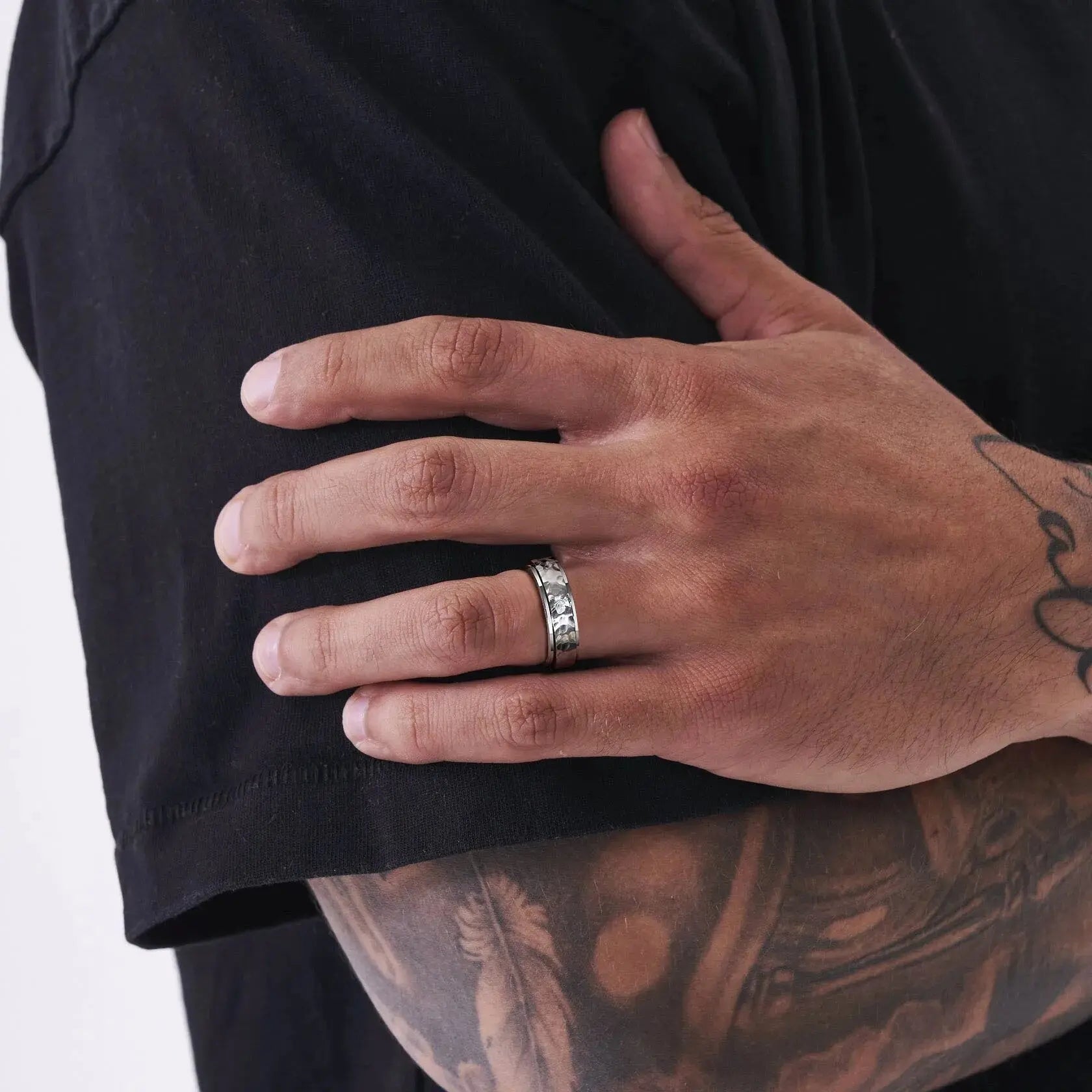 Fenico Accessories Bold Rocker Essentials - Rock Punk Hammered Style Rings