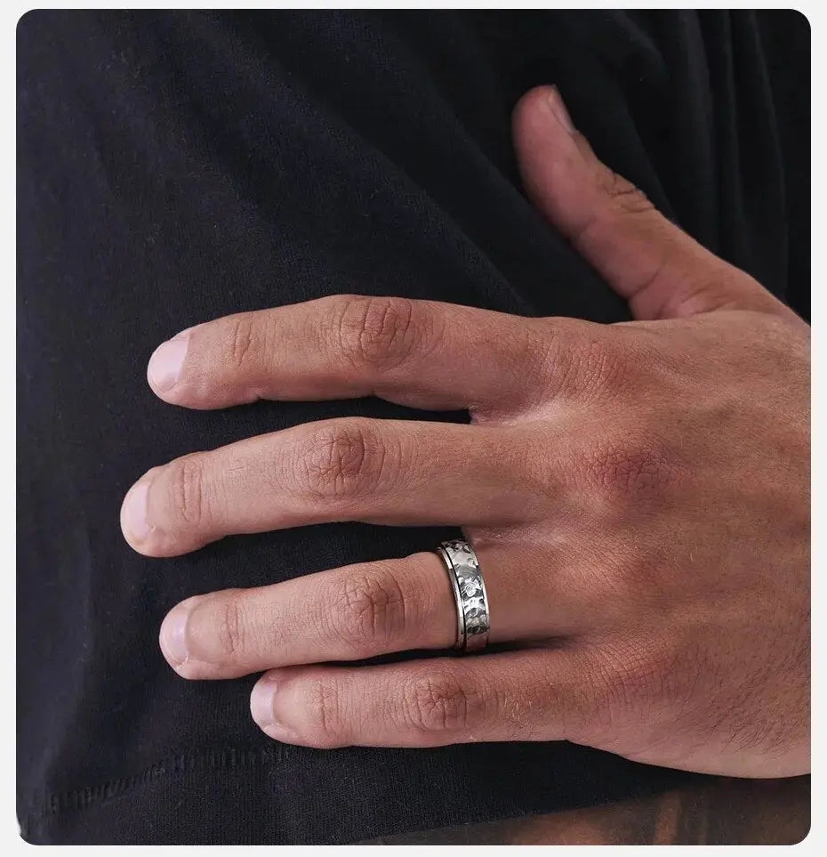 Fenico Accessories Bold Rocker Essentials - Rock Punk Hammered Style Rings