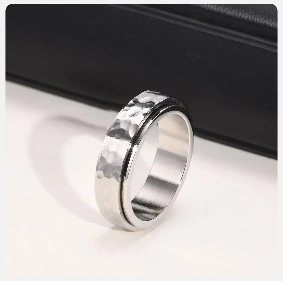 Fenico Accessories Bold Rocker Essentials - Rock Punk Hammered Style Rings