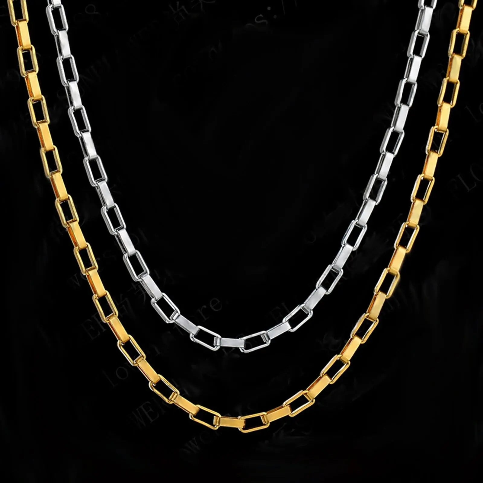 Fenico Accessories Longline Luxury Link - Long Box Chain Necklace