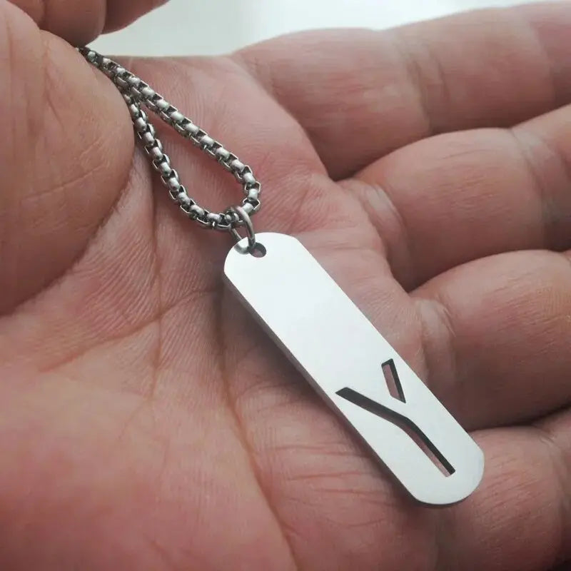 Fenico Accessories The Empty Alphabet - Hollow Letter Pendant Necklace