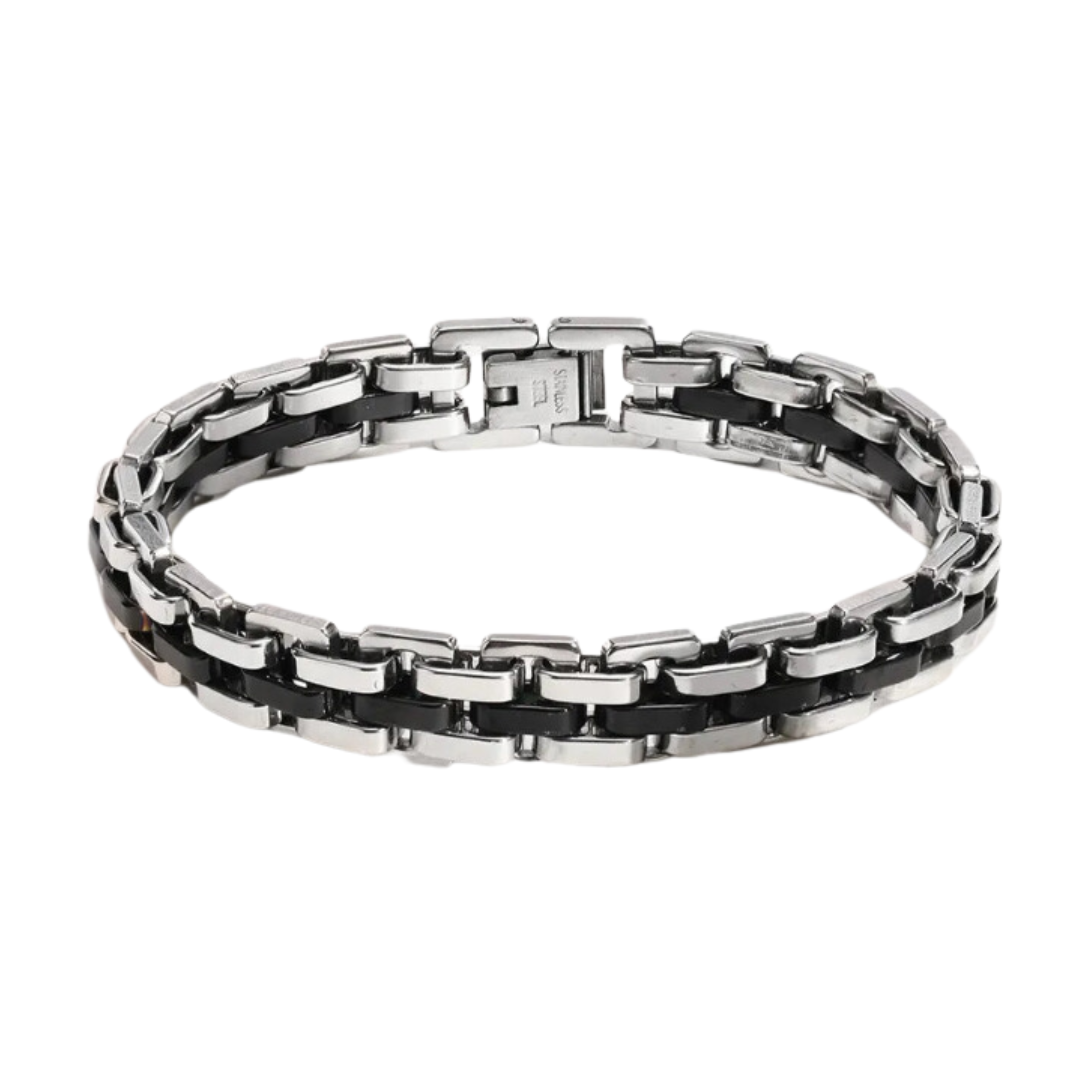 Fenico Accessories The Sentinel - Strap Chain Link Bracelet 21cm