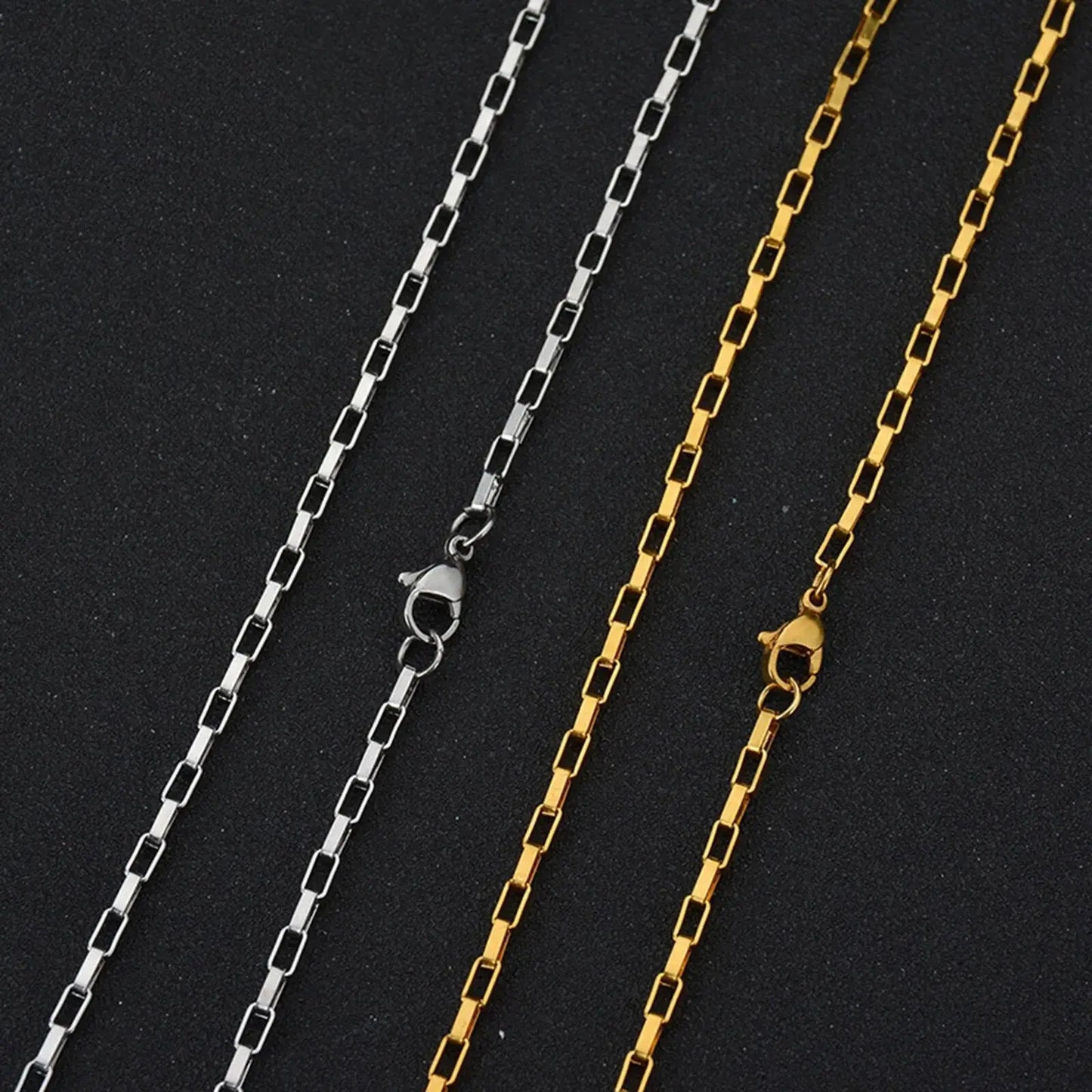 Fenico Accessories Longline Luxury Link - Long Box Chain Necklace 