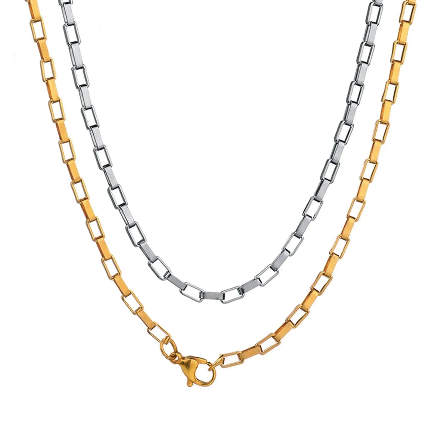 Fenico Accessories Longline Luxury Link - Long Box Chain Necklace 