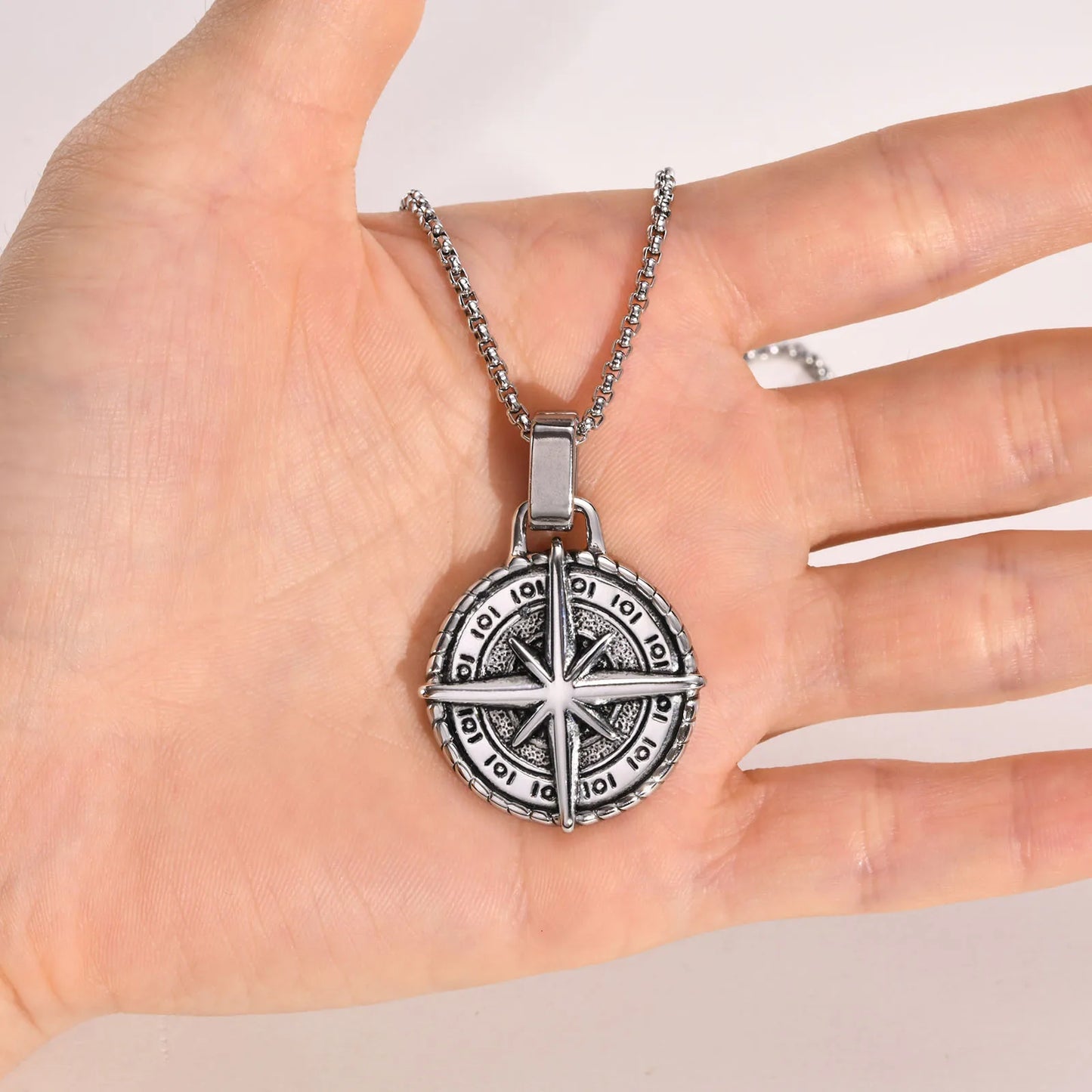 Fenico Accessories Pathfinder - Mens Vintage Compass Pendant