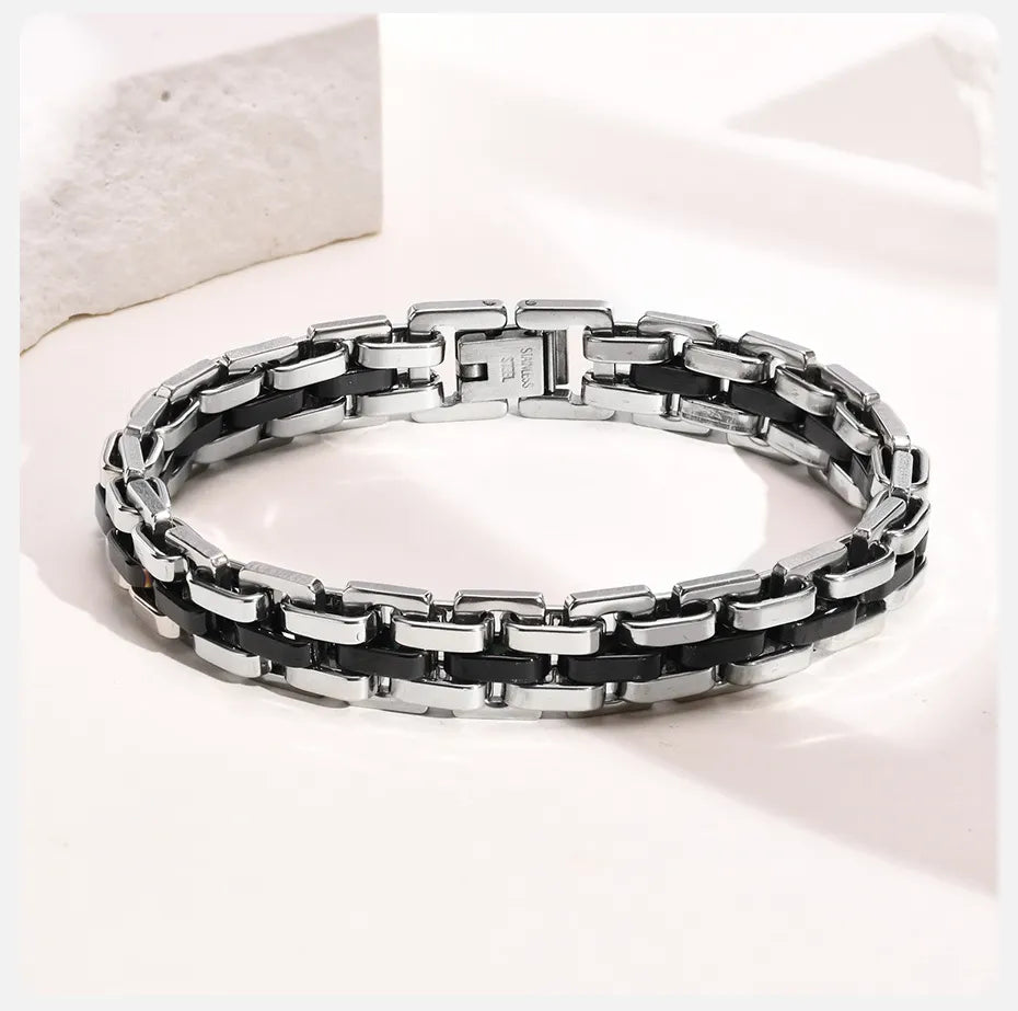 Fenico Accessories The Sentinel - Strap Chain Link Bracelet