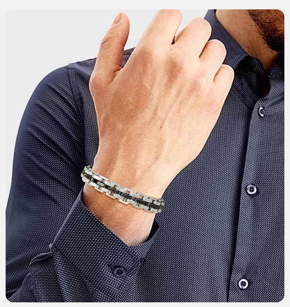 Fenico Accessories The Sentinel - Strap Chain Link Bracelet