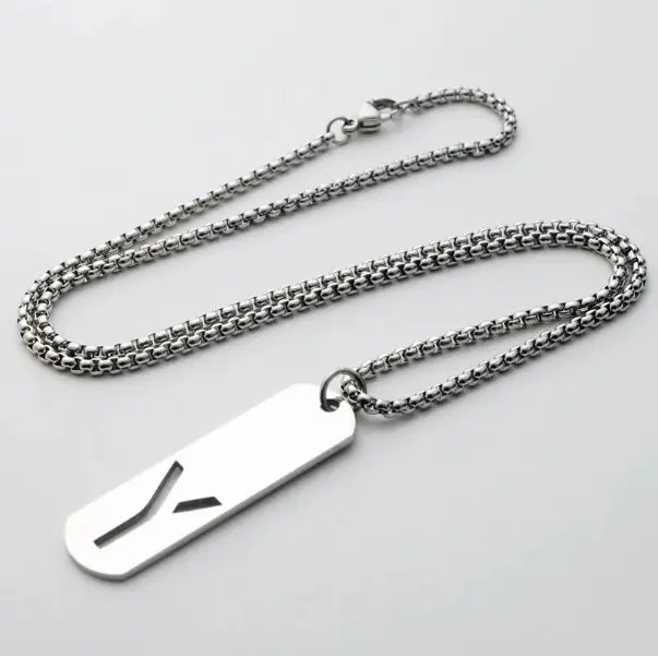 Fenico Accessories The Empty Alphabet - Hollow Letter Pendant Necklace 