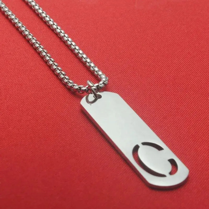 Fenico Accessories The Empty Alphabet - Hollow Letter Pendant Necklace 