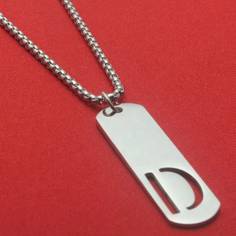 Fenico Accessories The Empty Alphabet - Hollow Letter Pendant Necklace 