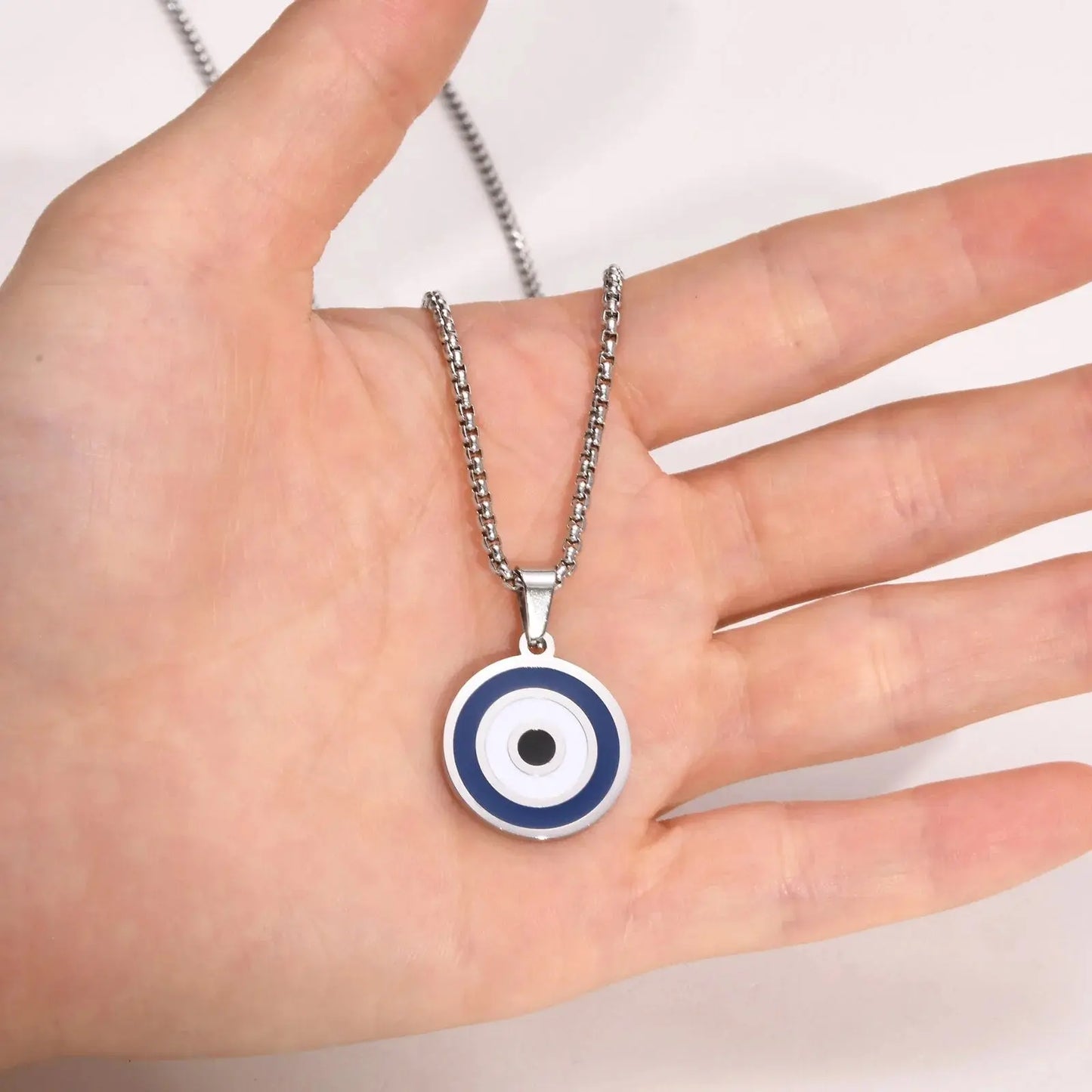 Fenico Accessories The Guardian's Gaze - Stainless Steel Evil Eye Pendant 