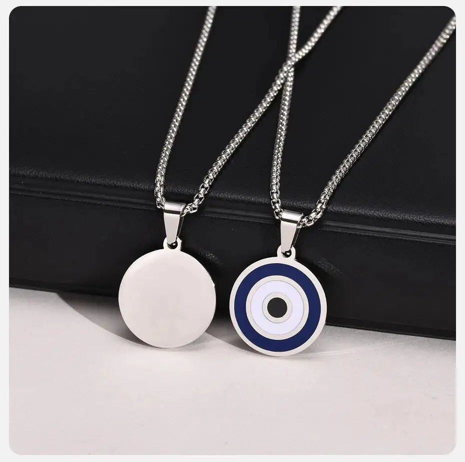 Fenico Accessories The Guardian's Gaze - Stainless Steel Evil Eye Pendant 