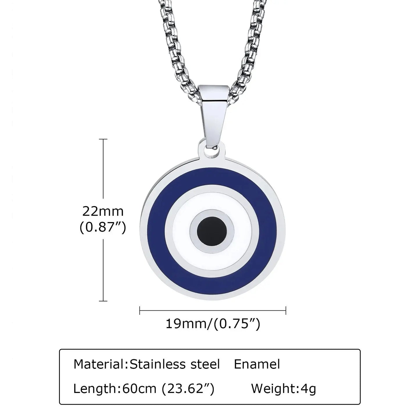 Fenico Accessories The Guardian's Gaze - Stainless Steel Evil Eye Pendant 