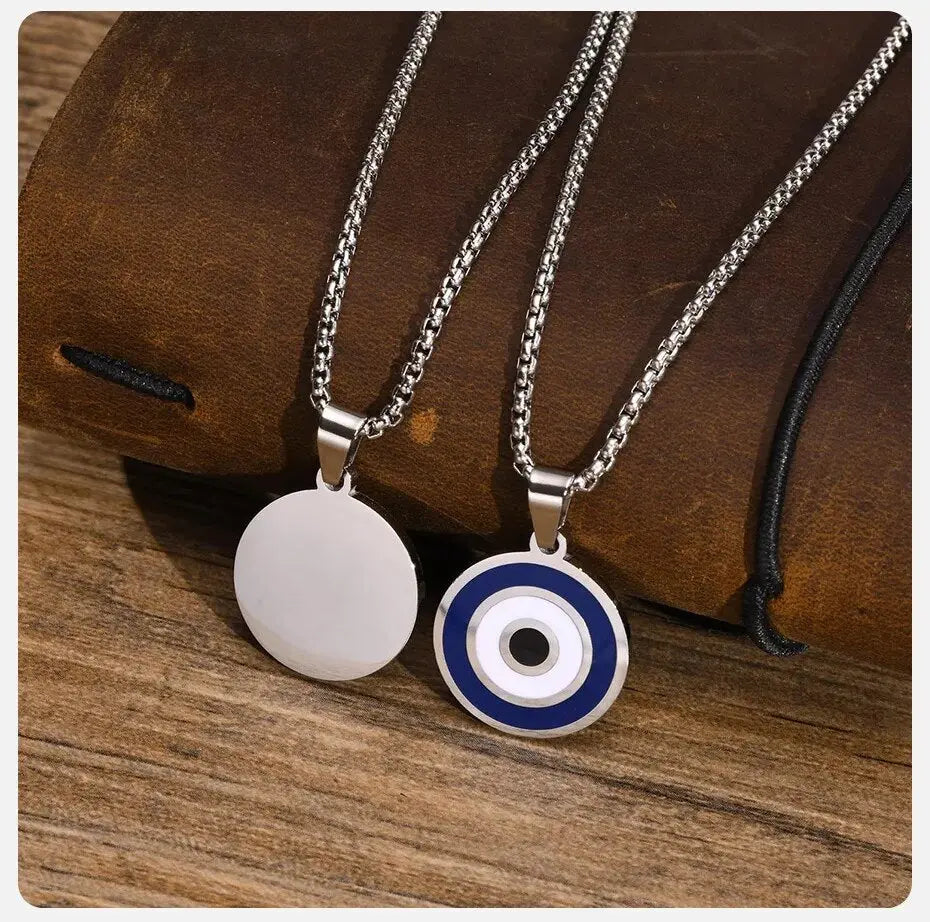 Fenico Accessories The Guardian's Gaze - Stainless Steel Evil Eye Pendant 